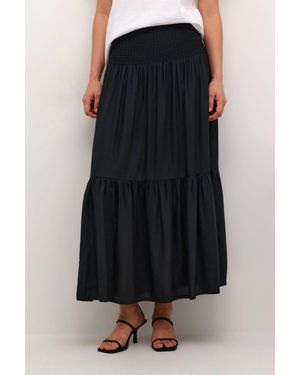 Kaffe Kamaxi Smock Waist Maxi Skirt - Black