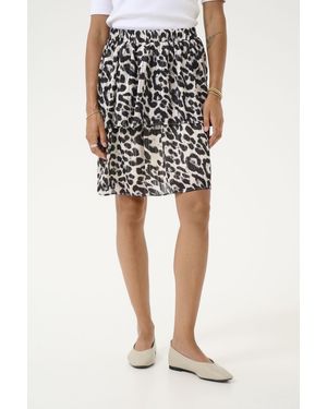Kaffe Kasepia Elastic Waist Tiered Skirt - Black