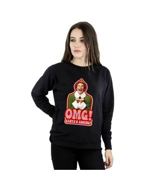Elf Santa Is Coming Sweatshirt - Black