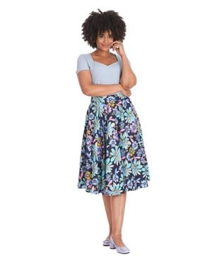 Banned Retro Summer Bee Swing Skirt - Blue
