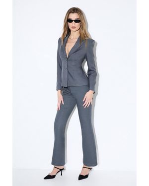 MissPap Premium Tailored Skinny Flare Trousers - Blue
