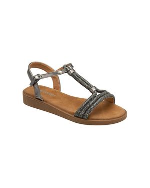Dunlop 'Ffion' Flat Slingback Sandals - Grey