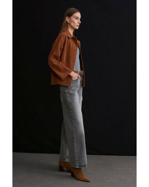 Dilvin Suede Button Jacket - Black