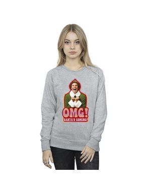 Elf Santa's Coming Sweatshirt - Grey