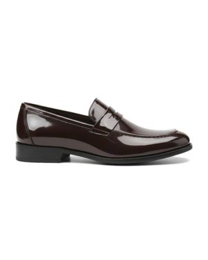 TruClothing Slip-On Penny Loafers Classic Faux Leather Dress Shoes - Black
