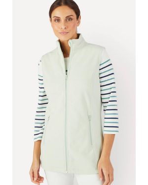 DAMART Sleeveless Knitted Thermal Fleece Gilet - White