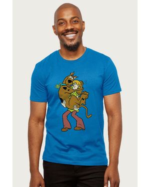 Scooby Doo Shaggy Holding Scooby T-Shirt - Blue