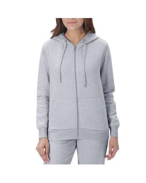 Smart Living Sleek & Versatile Polycotton Plain Zip-Up Hoodie - Grey