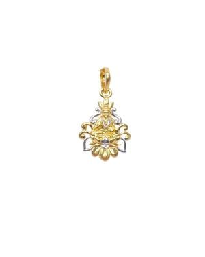 Raina Jewels 22Ct High Polished & Matt Lakshmi Pendant - Metallic