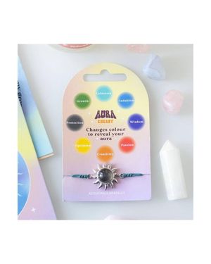 KDMD Aura Energy Color-Changing Bracelet With Sun Charm & Meaning - Grey