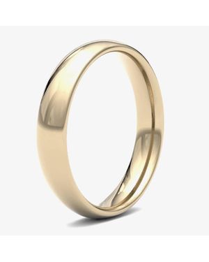 T.H.Baker 9Ct 4.0Mm Medium Court Wedding Ring 4Gmc-9Y - Metallic