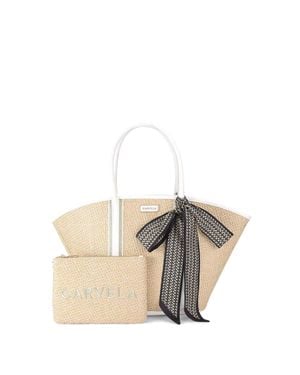 Carvela Kurt Geiger 'Sorrento Straw Basket' Bag - Natural
