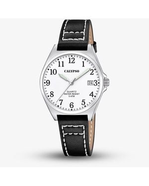 Calypso St. Barth Leather Strap Watch K5869 - Black