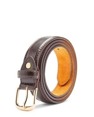 Chums Leather Belt X2 1" Inch - White
