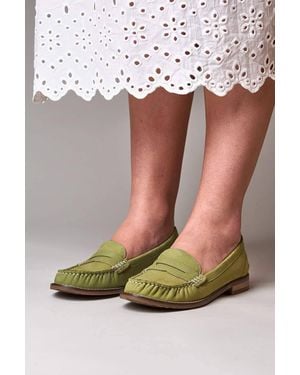 Moshulu 'Petrel Nubuck' Classic Nubuck Penny Loafers - Green