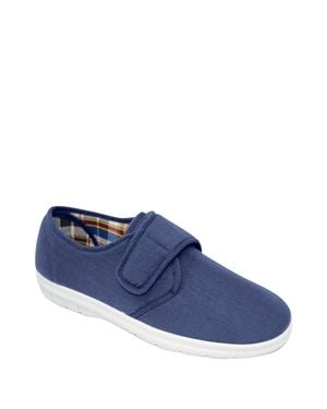 Chums Canvas Touch Fasten Shoe Extra Wide Fit - Blue