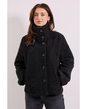Dorothy Perkins Funnel Neck Short Coat - Black