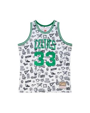 Mitchell & Ness Jersey Boston Celtics Nba Doodle Swingman 1985 Larry Bird - Green