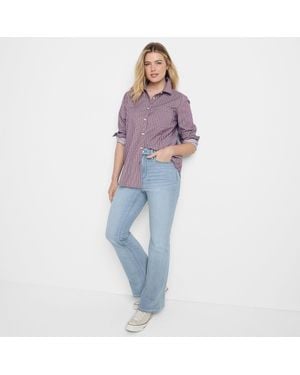 Lands' End Recover Skinny Flare Jeans, High Waisted - Blue
