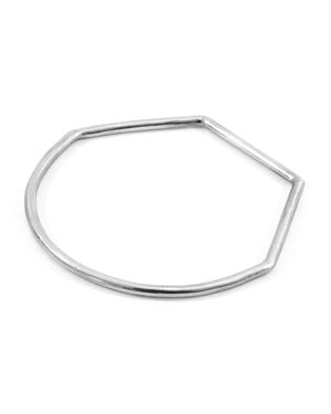 Anchor and Crew Rowe Half Circle Geometric Bangle - Metallic