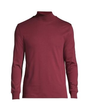 Lands' End Supima Jersey Polo Neck - Red