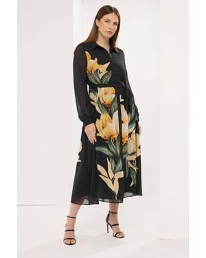 Star by Julien MacDonald Flower Printed Shirt Dress - Black