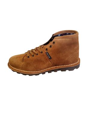 Grafters Heritage Suede Monkey Boots - Brown