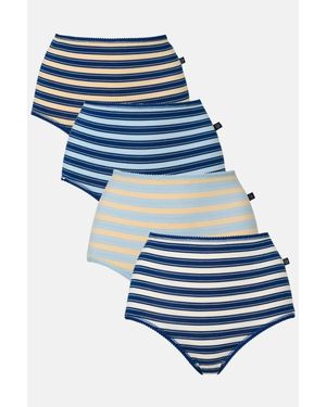 British Boxers Pack Of Four "On The Pier" Full Briefs - Blue