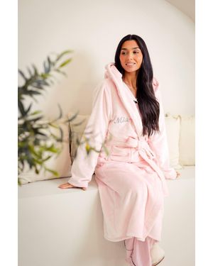 Lulabay Personalised Plush Dressing Gown - Natural