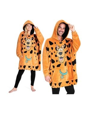 Scooby Doo Oversize Poncho Hoodie Blanket Loungewear - Orange