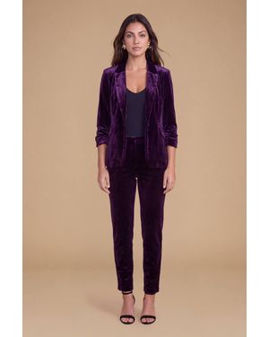 Dorothy Perkins Petite Velvet Tailored Trouser - Blue