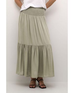 Kaffe Kamaxi Smock Waist Maxi Skirt - Natural