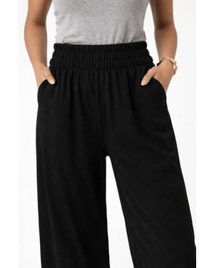 Style Cheat Shirred Waist Trousers - Black