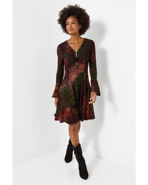 Joe Browns Collette Zip Front Dress - Green