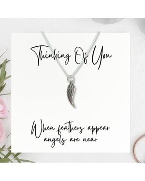 Aye Do Gifts Angel Feather Sterling Necklace & Gift - White