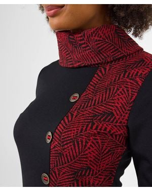 Joe Browns Cowl Neck Jacquard Tunic Top - Red