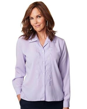 Chums Embroidered Blouse - Purple