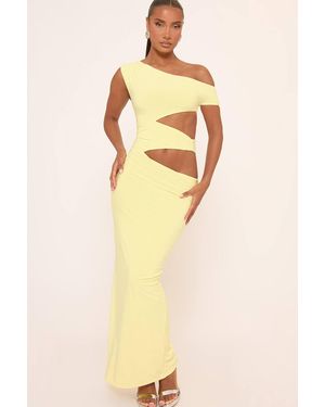 EGO Strappy Cut Out Slinky Maxi Dress - Natural