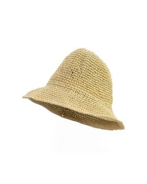 KDMD Nomad Sari Woven Floppy Straw Sun Hat Natural
