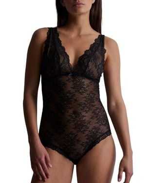 Aubade Danse Des Sens Plunge Bodysuit - Black