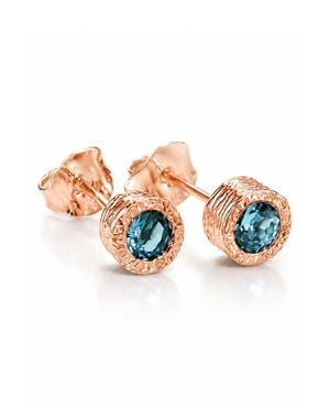 Otis Jaxon London Topaz Sterling November Birthstone Stud Earrings - White
