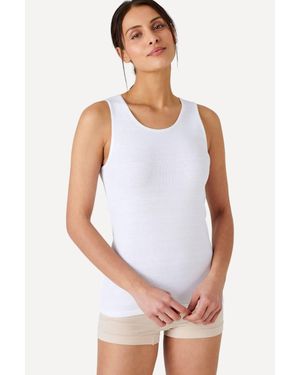 DAMART Medium Warmth Sleeveless Thermal Longline T-Shirt - White