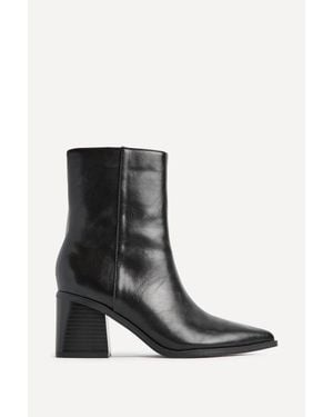 Linzi Signal Faux Leather Ankle Boots - Black