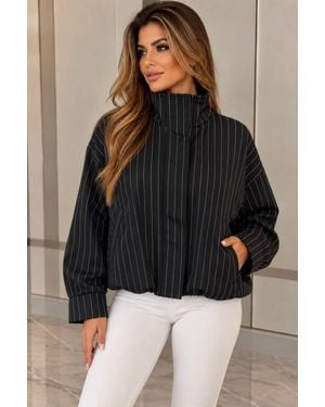 Stylewise Contrasting Pinstripe - Black