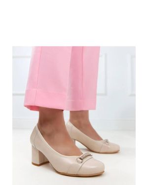 Love Lace Everyday Court Shoes With 7Cm Heel - Pink