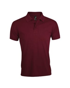 Sol's Prime Pique Plain Short Sleeve Polo Shirt - Red
