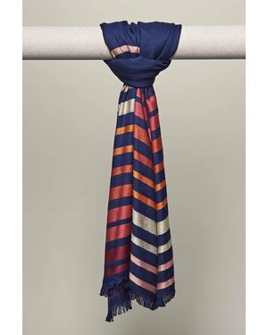 Moshulu 'Ursa' Stripe Patterned Scarf - Blue