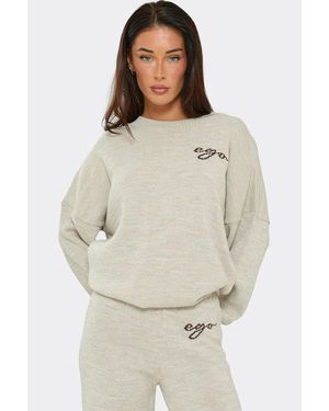 EGO Long Sleeve Knit Jumper - Natural