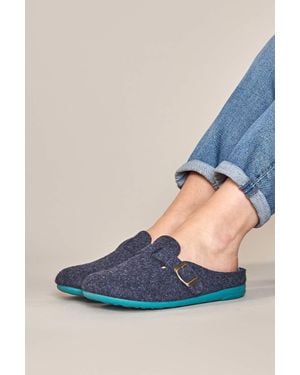 Moshulu 'Reese' Felt Mule Slippers - Blue