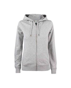 Clique Premium Cotton Full Zip Hoodie - Grey